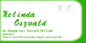 melinda oszvald business card